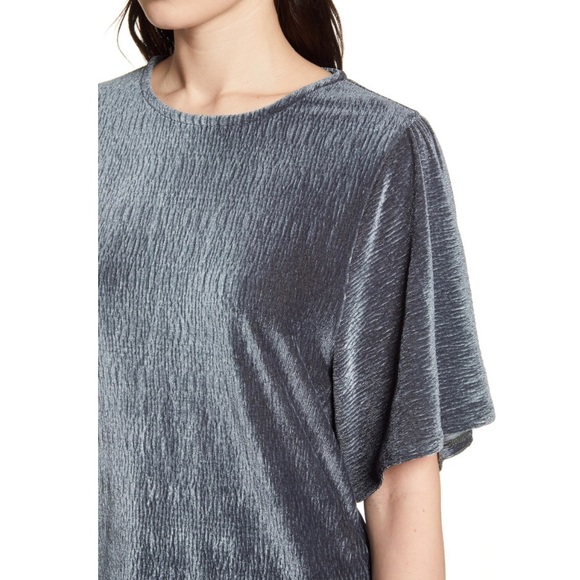 Madewell textured velvet flutter sleeve top - Picture 3 of 10